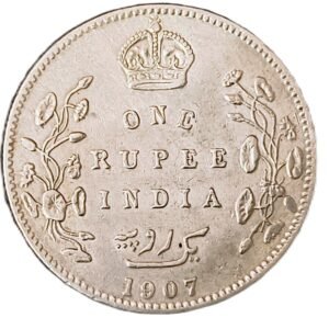 1 Rupee India 1907 Edward VII XF/EBC- reverso