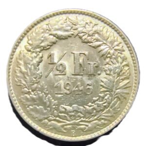 1/2 Francs Suiza 1946 SC/EBC+ reverso