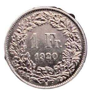 1 Franc Suiza 1920 AU/EBC reverso