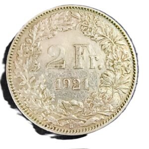 2 Francs Suiza 1921 XF/EBC- reverso