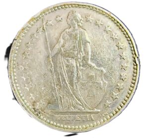2 Francs Suiza 1921 XF/EBC-