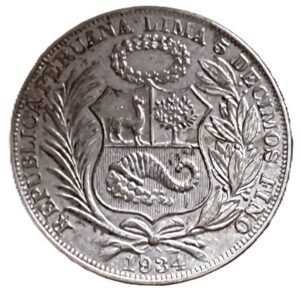 1 Sol 1934 EBC+/AU reverso