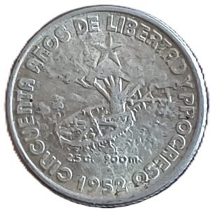 10 Centavos 50 Aniversario XF/AU reverso
