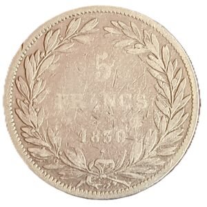 5 Francs 1830 A VF/MBC- reverso