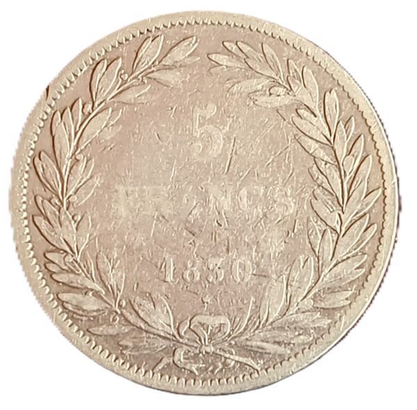 5 Francs 1830 A VF/MBC- - Imagen 2