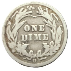 Barber Dime 1905 (o) VF reverso