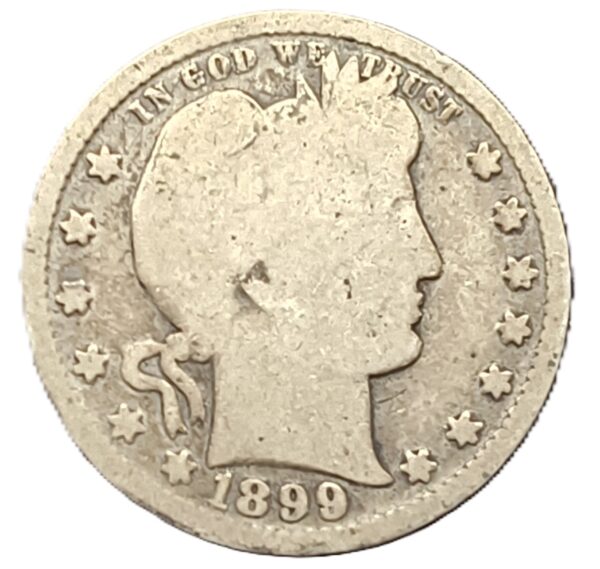 1/4 Dollar Barber Quarter 1899 VF