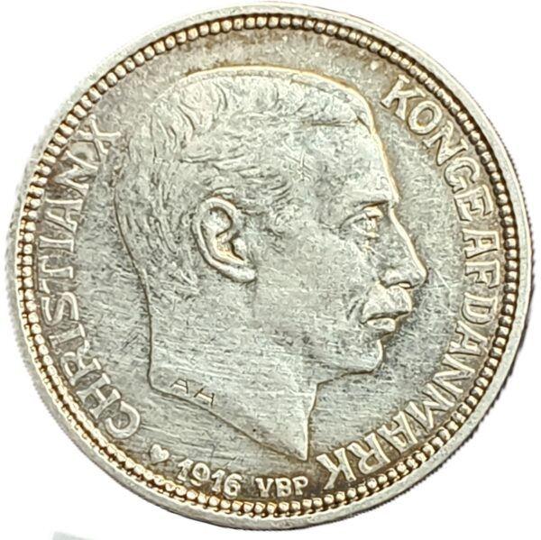 2 Kroner Dinamarca 1916 XF