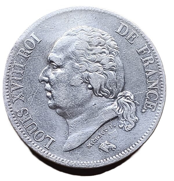 5 Francs 1824 Francia XF