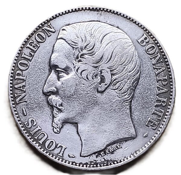 5 Francs 1852 Francia XF
