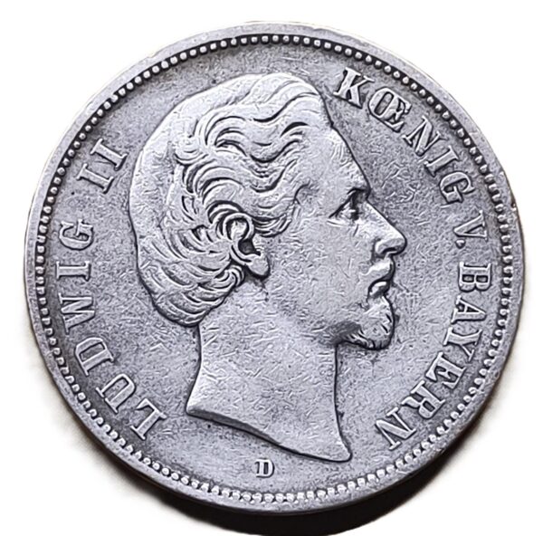 5 Mark 1874 Ludwig II Alemania VF