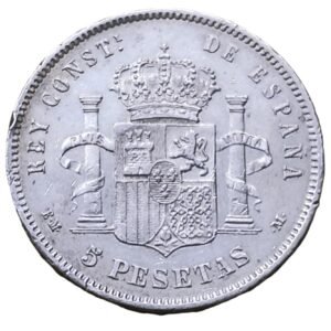 5 Pesetas 1878 (18-78) España XF reverso