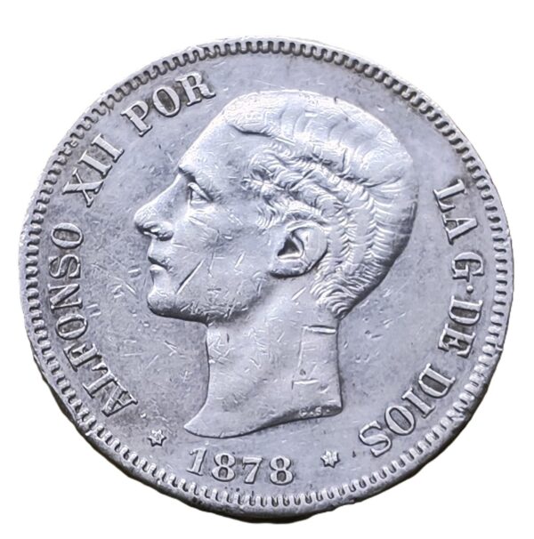 5 Pesetas 1878 (18-78) España XF