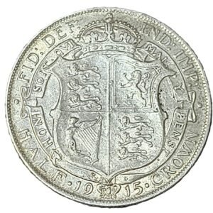 ½ Crown George V 1915 XF reverso