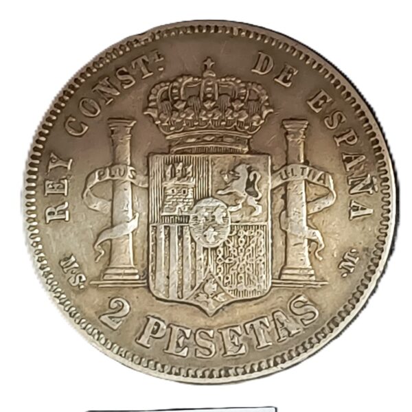 2 Pesetas 1881 (18-81) XF - Imagen 2