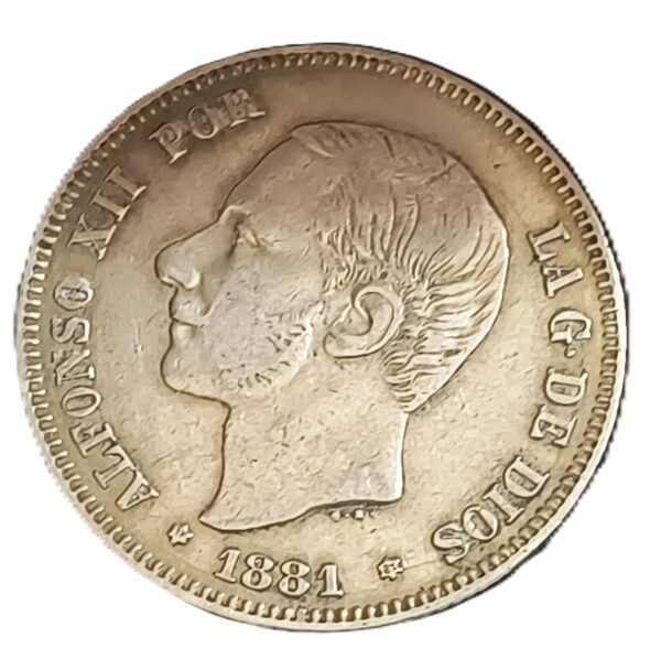 2 Pesetas 1881 (18-81) XF