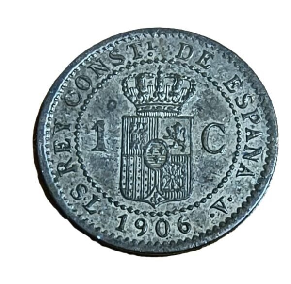 1 Céntimo de Peseta 1906 Bronce - Imagen 2