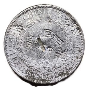 1 Piastra 1885 Indochina Francesa reverso