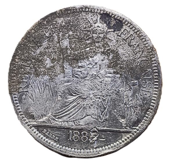 1 Piastra 1885 Indochina Francesa