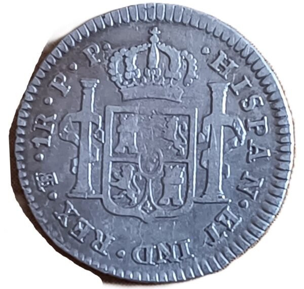 1 Real Carlos IIII 1799 P.P. Potosí - Imagen 2