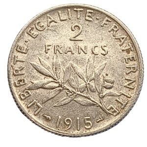 2 Francs 1915 reverso