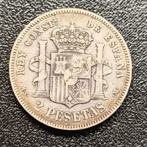 2 Pesetas del Centenario Plata .835