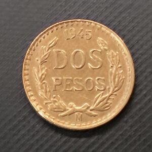 2 Pesos Oro México 1945