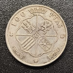Paquillos / 100 Pesetas Plata .800 19 g reverso