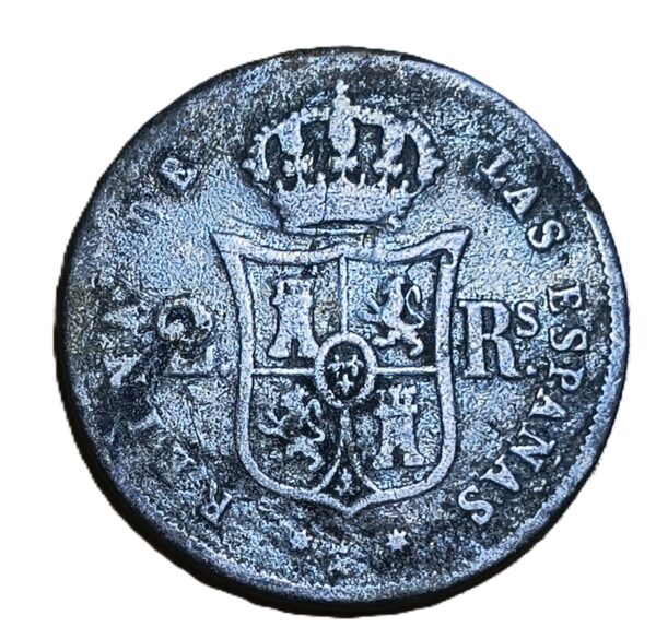 2 Reales 1853 Sevilla Isabel II - Imagen 2