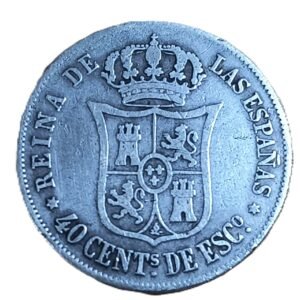 40 Céntimos de Escudo 1865 reverso