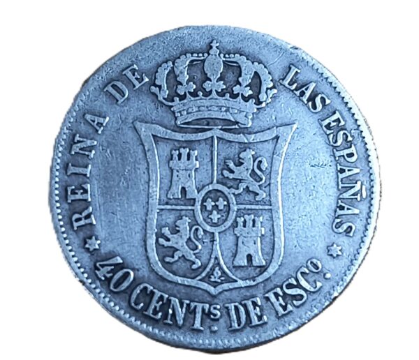 40 Céntimos de Escudo 1865 - Imagen 2