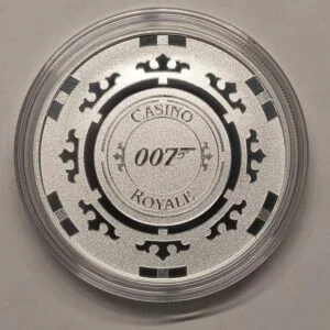 1 oz Plata Casino Royale 2023 anverso