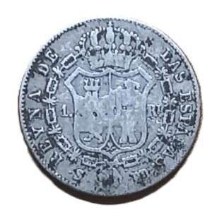 1 real Isabel II 1844 Sevilla reverso