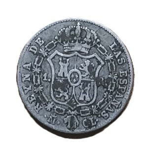 1 real Isabel II 1848 Madrid reverso