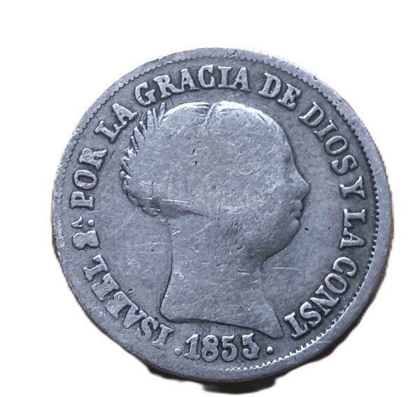 2 Reales Isabel II 1853 Sevilla