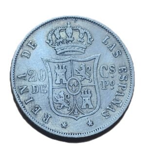 20 Centavos de Peso Isabel II 1868 (Manila) reverso