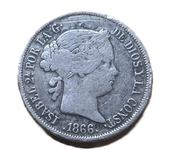 40 Céntimos Isabel II 1866 Madrid