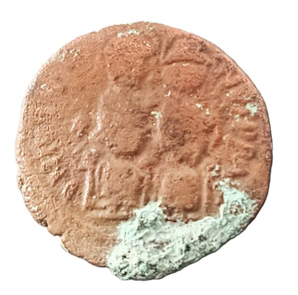40 Nummi Imperio Bizantino 569–570 – Justin II y Aelia Sophia - Imagen 2