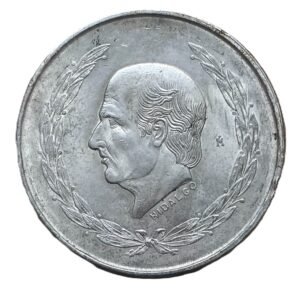 5 Pesos Mexicanos (1951-1954) "Hidalgo" reverso