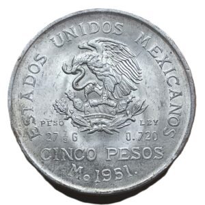 5 Pesos Hidalgo 1951