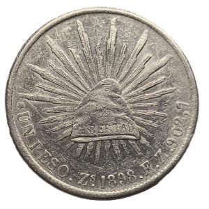 1 Peso Zacatecas 1898 FZ