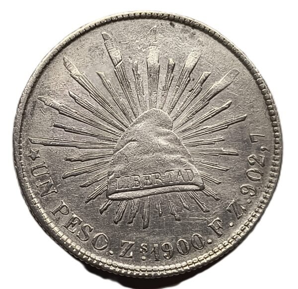 1 Peso Zacatecas 1900 FZ