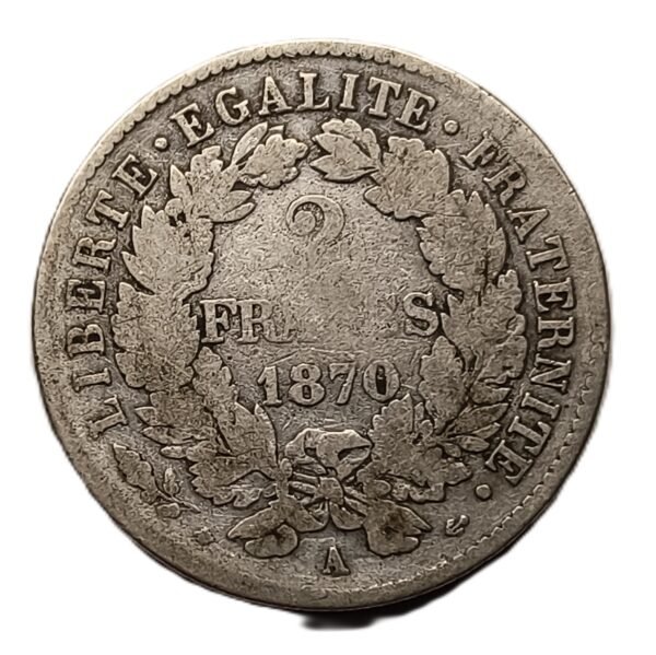 2 Francs 1870 A - Imagen 2