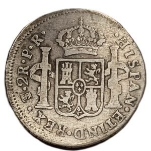 2 Reales 1784 Carlos III · Potosí reverso