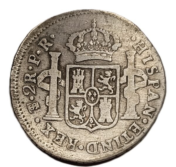 2 Reales 1784 Carlos III · Potosí - Imagen 2