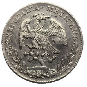 8 Reales México Zacatecas FZ 1896 reverso