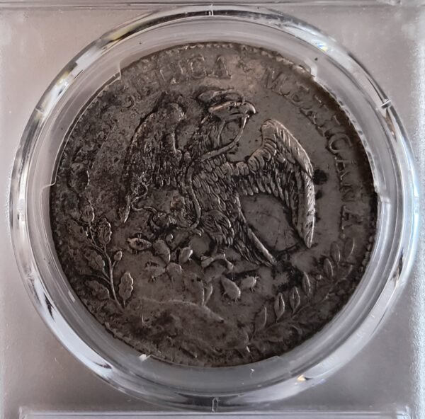 8 reales 1885 MoMH · Chinese Ink Chopmark (PCGS) - Imagen 3