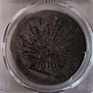 8 reales 1885 MoMH · Chinese Ink Chopmark (PCGS) reverso