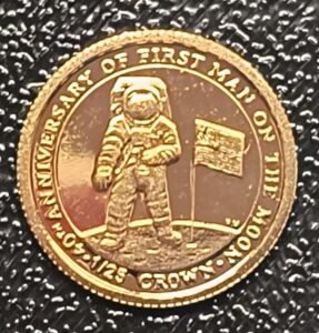 Moneda Oro 1/25 Crown 2009 - Llegada a la Luna