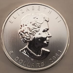 1 oz WOLF 2011 $5 (Canadá) reverso